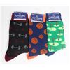 Image 1 : 3 PAIRS OF NEW MEN'S FUN PATTERN SOCKS