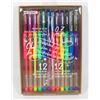 Image 1 : NEW 24 PACK OF GEL PENS 12 NEON COLORS