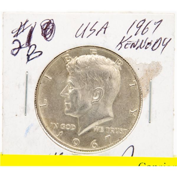 1967 U.S KENNEDY SILVER HALF DOLLAR