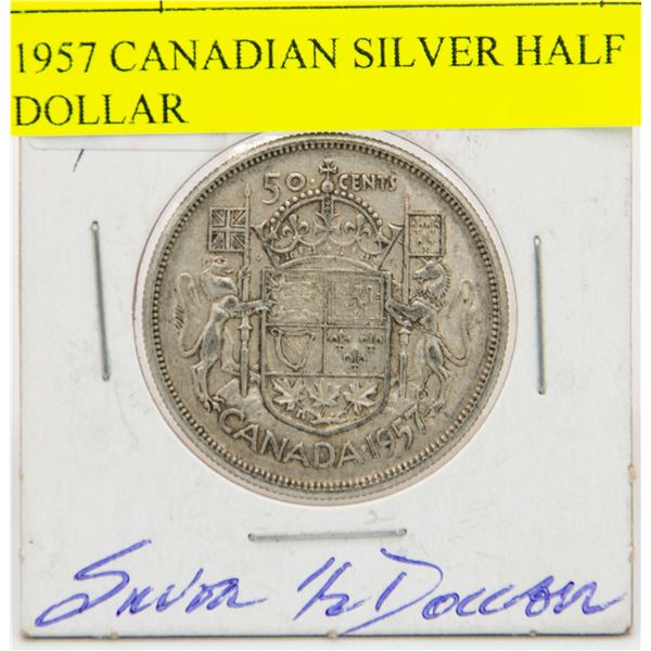 1957 CANADIAN SILVER HALF DOLLAR