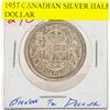 Image 1 : 1957 CANADIAN SILVER HALF DOLLAR