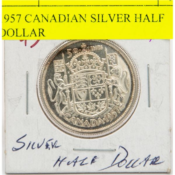 1957 CANADIAN SILVER HALF DOLLAR