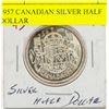 Image 1 : 1957 CANADIAN SILVER HALF DOLLAR