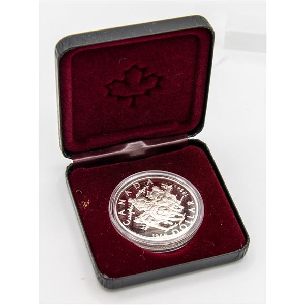 1994 .925 PROOF SILVER DOLLAR - RCMP NORTHERN DOG