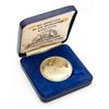 SOLID NICKEL SILVER STERLING CASTLE MEDAL IN CASE