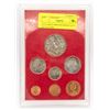 Image 1 : 1977 GREAT BRITAIN PROOF COIN SET IN CASE