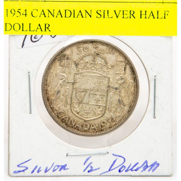 1954 CANADIAN SILVER HALF DOLLAR