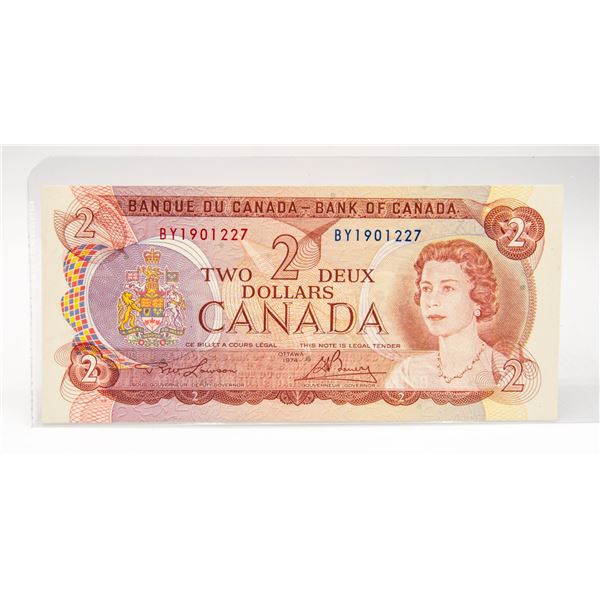 1974 BANK OF CANADA $2 NOTE