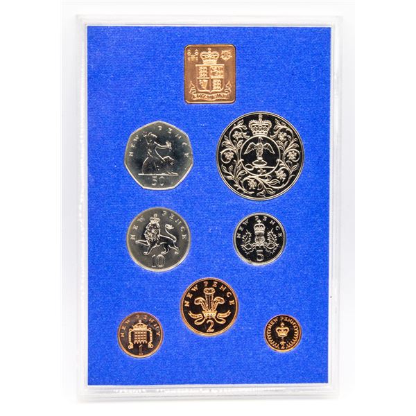 1977 GREAT BRITAIN PROOF COIN SET IN CASE