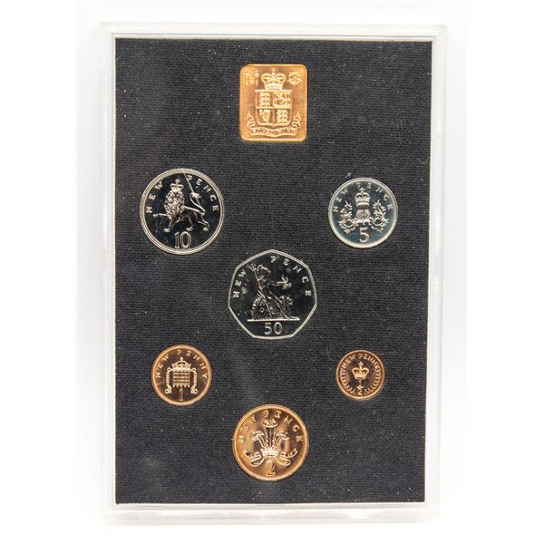 1971 GREAT BRITAIN PROOF COIN SET IN CASE