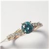 Image 1 : BZ1007-50 10K GREEN/BLUE & WHITE MOISSANITE RING