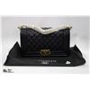 Image 1 : FIRST REPRO CHANEL BLACK CAVIAR BAGUETTE BAG WITH