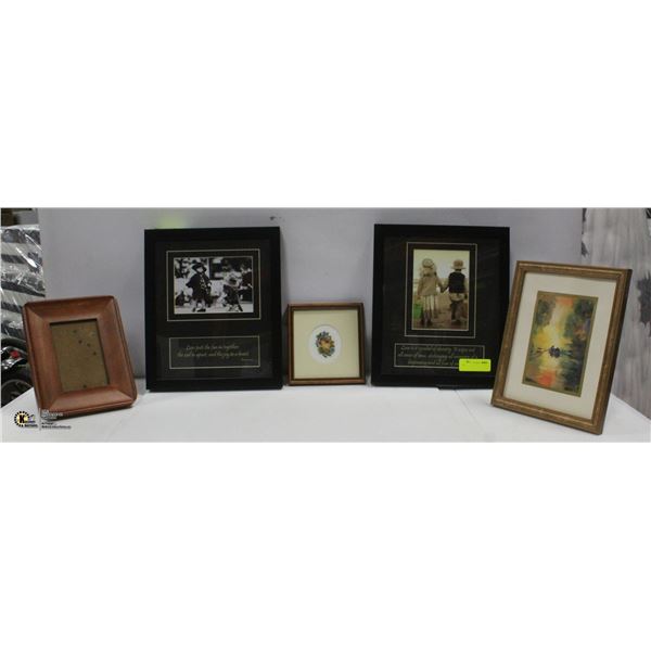 LOT OF 5 PICTURES/FRAMES