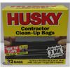 Image 1 : CASE OF 32 HUSKY CONTRACTOR CLEAN UP BAGS