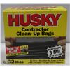 CASE OF 32 HUSKY CONTRACTOR CLEAN UP BAGS