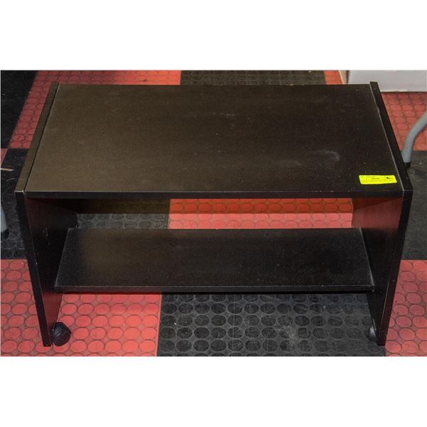 BLACK 2 TIER ROLLING STAND 29  X 16  X 18 