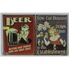 Image 1 : 2 METAL MAN CAVE SIGNS