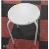 LOT OF 2 WHITE METAL STOOLS