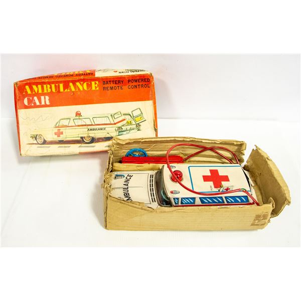 VINTAGE 1950'S AMBULANCE TIN LITHO