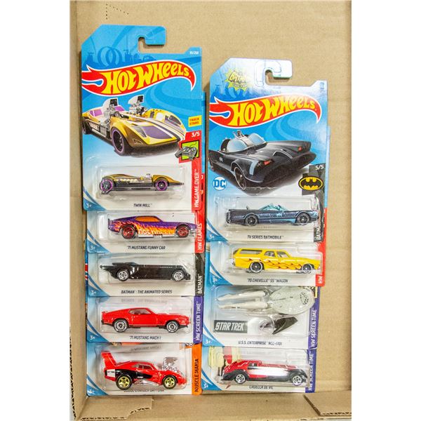 9 VARIOUS DIECAST INCLUDES TREASURE HUNT