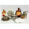 Image 1 : FLAT OF MAN CAVE ITEMS CROCK, DECANTER, PEWTER &