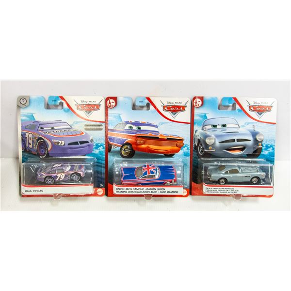 3 PIXAR CHASE CARS