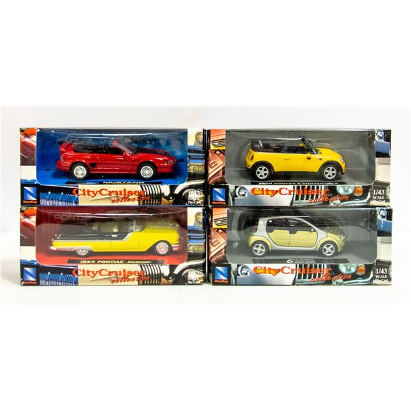 LOT OF 4 X 2004 CITY CRUISER COLLECTION 1:43 SCALE