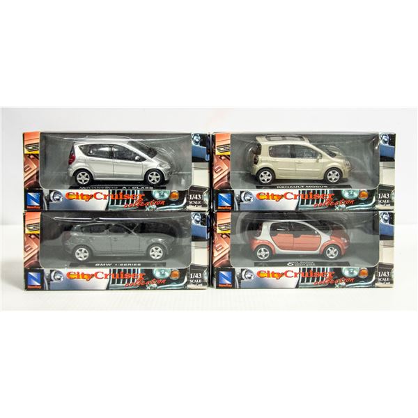 LOT OF 4 X 2004 CITY CRUISER COLLECTION 1:43 SCALE