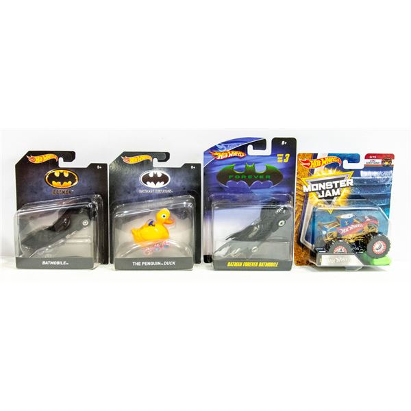 HOT WHEELS MOVIE PACK & MONSTER JAM - 3 CARS