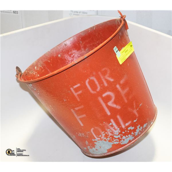 ANTIQUE CN FIRE PAIL ROUND BOTTOMED