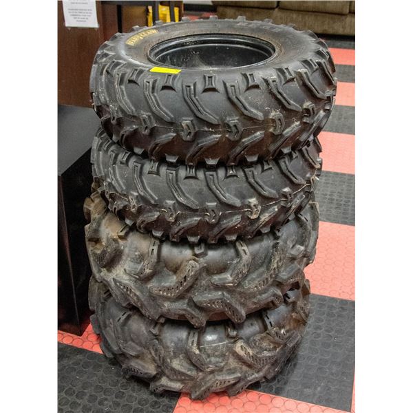 BEARCLAWS SET OF 4 QUAD TIRES ON RIMS