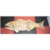 FOLK ART HEAVY 3 FT METAL FISH YARD SIGN