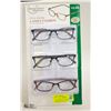 FOSTER GRANT LADIES READING GLASSES 3 PACK +2.00