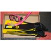 SNORKEL SET, U.S.DIVER FINS + MASK BREATHING TUBE