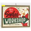 LARGE 20" X 30" SANTAS WORKSHOP SIGN