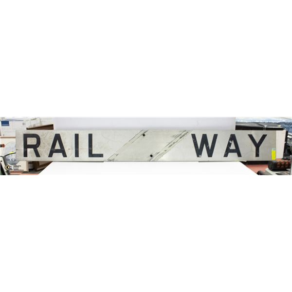 LARGE METAL RAILWAY SIGN