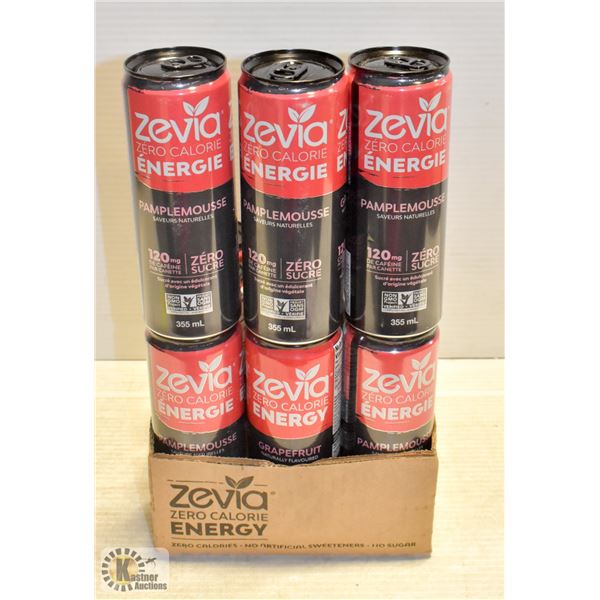 11 PK OF ZEVIA ZERO CAL ENERGY DRINK GRAPEFRUIT