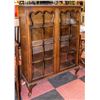 Image 1 : WOOD AND GLASS CURIO CABINET H-49" W-13"L-37"