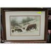 Image 1 : FRAMED VINTAGE COW PRINT "LYOH" #224/400