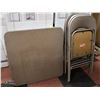 Image 1 : FOLDING TABLE AND 4 FOLDING CHAIRS 31" X 31"