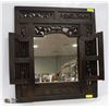 Image 2 : WOODEN MIRROR WALL HANGING DECOR PIECE