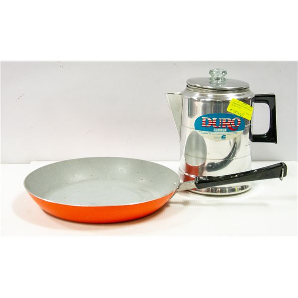 NEW RETRO 2PC CAMP COOKWARE; DURO 14 CUP