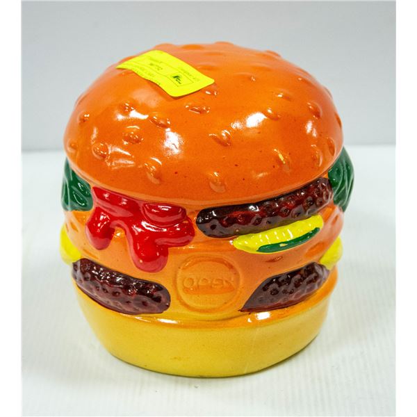 VINTAGE CERAMIC CARA CREATIONS CHEESEBURGER COIN