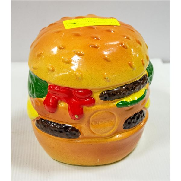 VINTAGE CERAMIC CARA CREATIONS CHEESEBURGER COIN