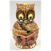 Image 1 : MCM 12" READING OWL COOKIE JAR