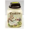 Image 1 : 9.5" COOKIE JAR W/ FAMILY GEESE SCENE