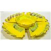 Image 1 : YELLOW CALIFORNIA MADE CERAMIC 5PC SERVING SET