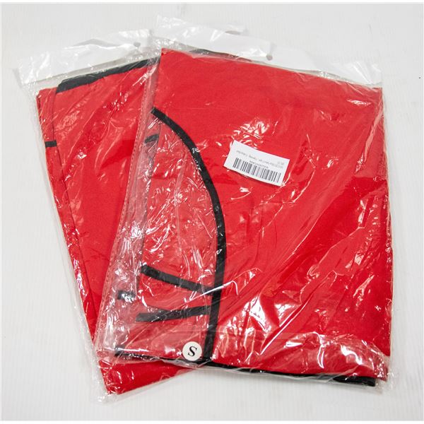 LOT OF 2 NEW RED BARBERS CAPES