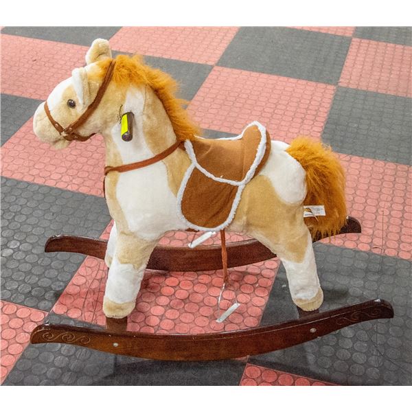 PLUSH KIDS ROCKING HORSE