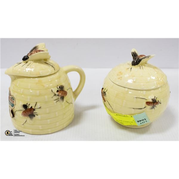 2PC BUMBLE BEE CREAM & SUGAR SET